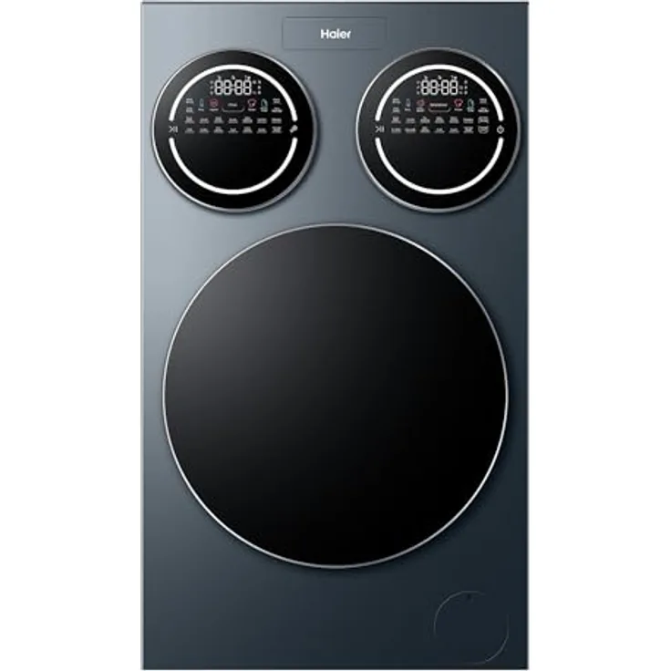 Haier MultiWash HAMQD 410CBL9GN-84, Waschmaschine mit 10+1+1kg, 3 Trommeln, Energieklasse A, 1.400 U/Min., Inverter-Motor, Automatikprogramm, UV-Hygiene, Automatikdosierung, Aquastop