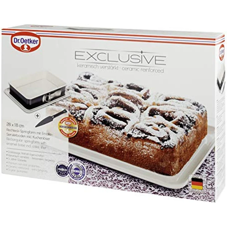 Springform Rechteck Backform Kuchenform 30 cm mit Kuchenlöser 4521 Dr. Oetker – Bild 7