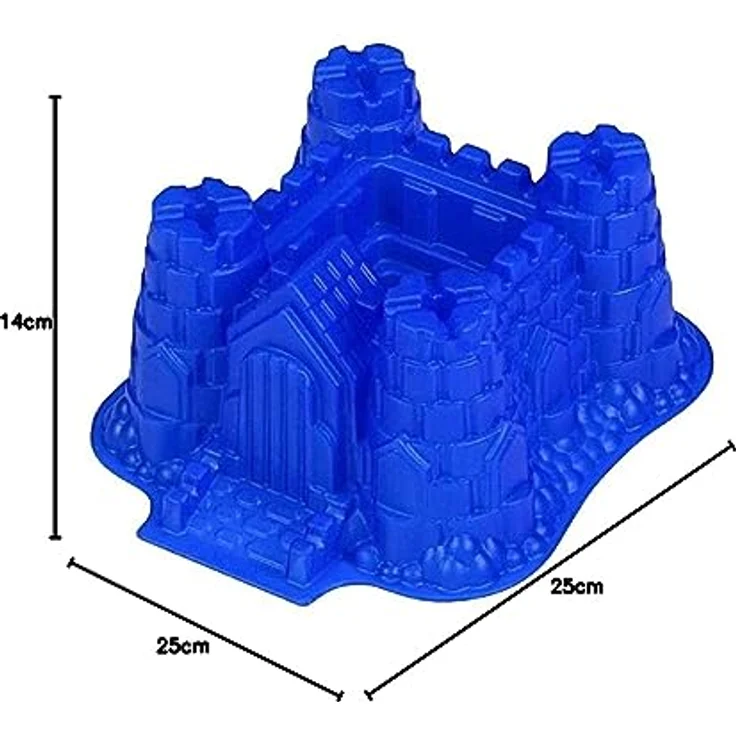 GMMH Original Silikonbackform XXL Burg Kuchen Backform Kuchenform Brotbackform Obstbodenform (blau) – Bild 5