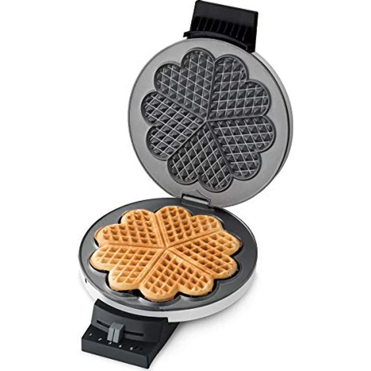 Cloer 120 Waffeleisen für klassische Waffeln im XXL Format, Waffelgröße 19,5 cm, 1200 Watt, Backampel, Stahl, weiß – Bild 4