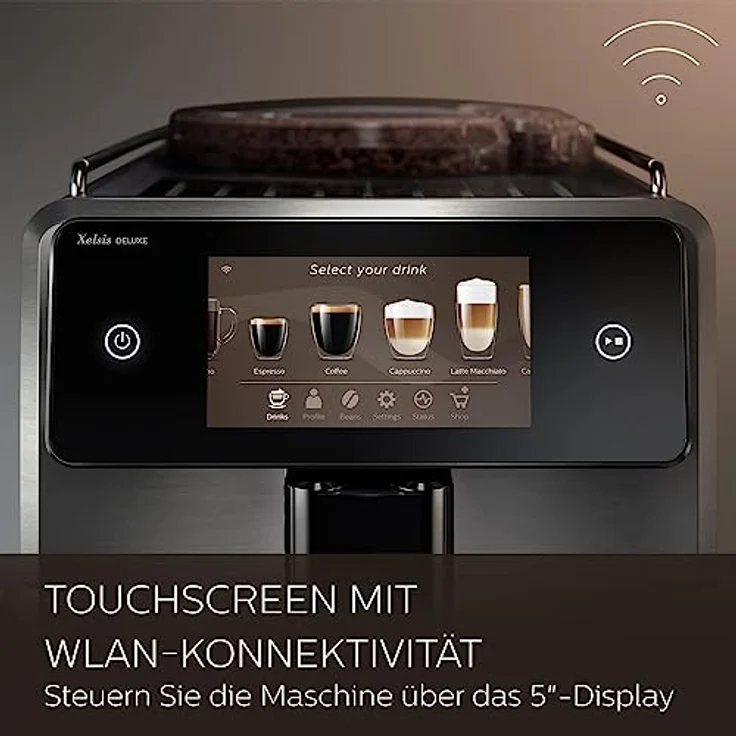 Saeco SM8782-30 Xelsis Deluxe Kaffeevollautomat, silber – Bild 3