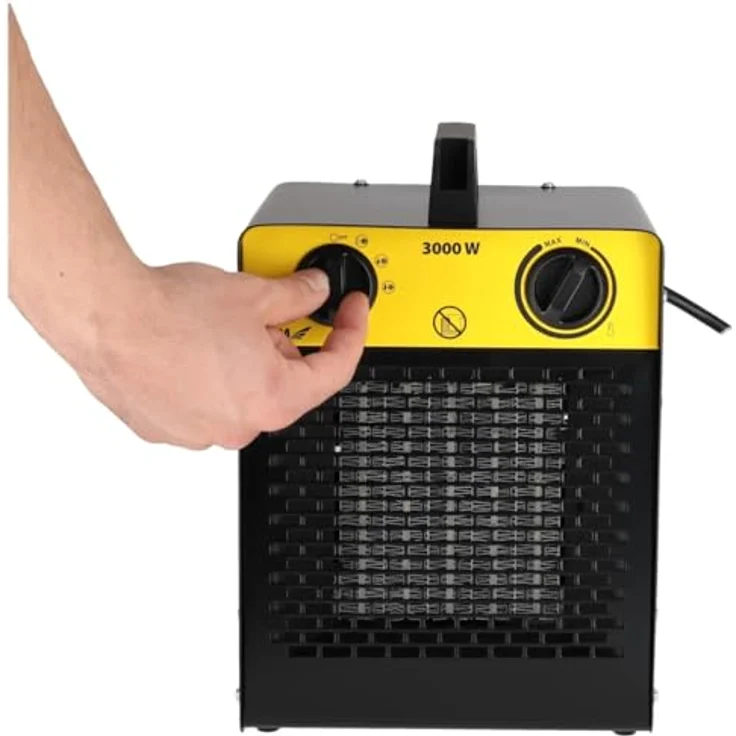 Dedra Elektrische Heizung Dedra DED9931C1, PTC 3.0kW, Heizkörper, Schwarz – Bild 9