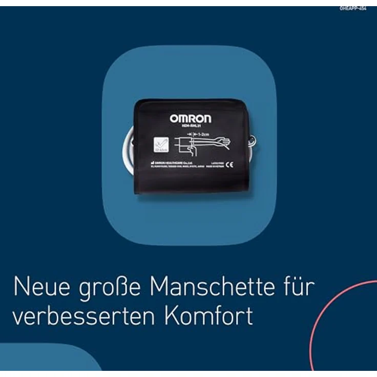 OMRON X2 Smart+ Bluetooth Blutdruckmessgerät, klinisch validiert, Deutsche Hochdruckliga Prüfsiegel, Universalmanschette 22-42 cm – Bild 4
