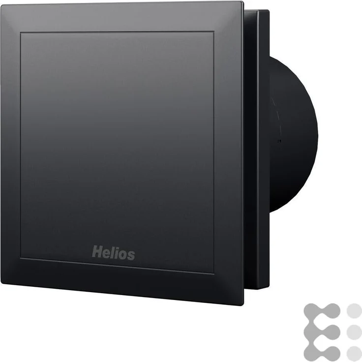 Helios MiniVent M1/100, Belüftungsventilator mit ultraSilence Technologie, 2 Leistungsstufen, Rückluftverschlussklappe, 25 dB(A)