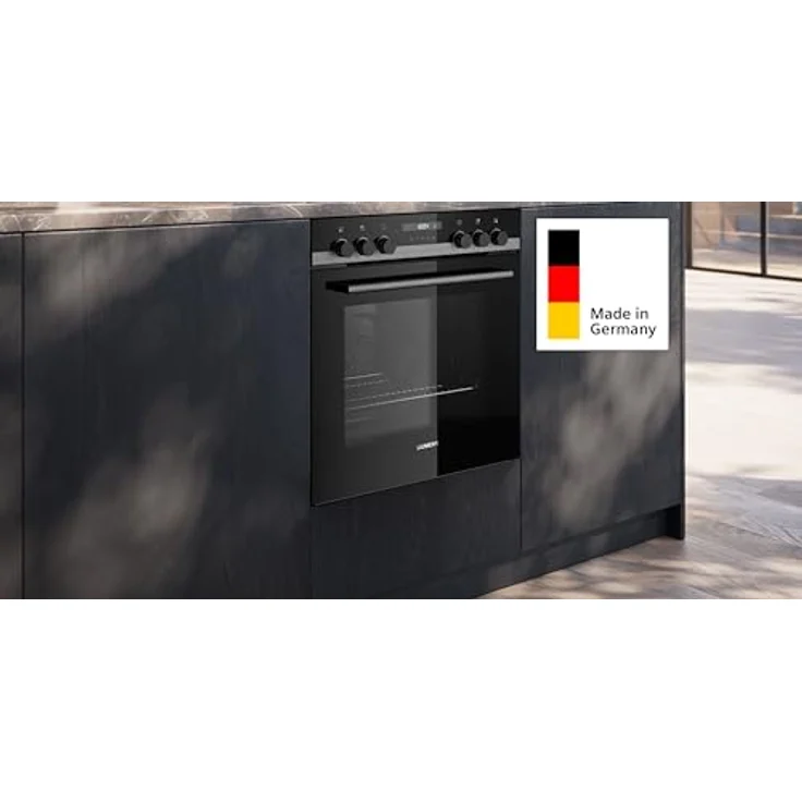 Siemens EQ522DA1ZM, iQ500 Einbauherd-Set mit HE517GBS4 Herd, 60 x 60 cm, 3D Heißluft, Hydrolyse, Clip Auszug & EM645CQB6E Induktionskochfeld mit Bräterzone und powerBoost, Edelstahlrahmen – Bild 2