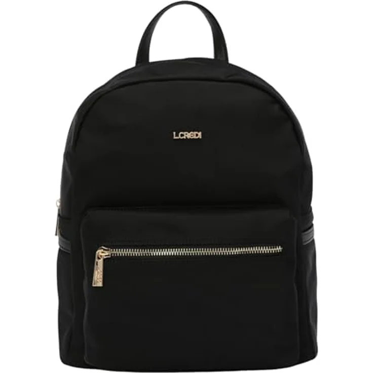 L.Credi Alena City Rucksack, 36 cm, schwarz, 100% Kunstleder, 29 x 15 x 36 cm – Bild 1