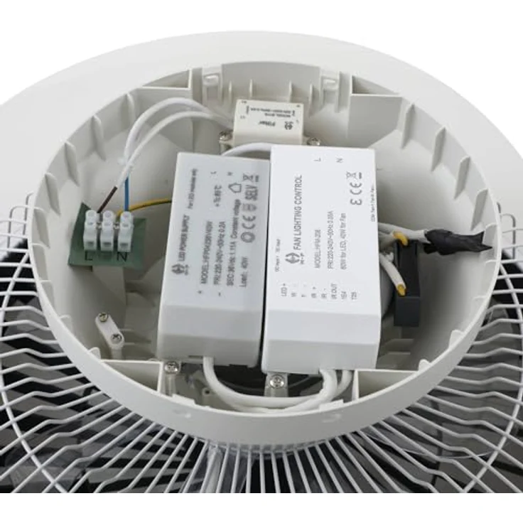 Lindby Paavo, Deckenventilator mit dimmbarem LED-Licht, Fernbedienung und Tuya App, schwarz-weiß, Ø60 cm, 39W, 3900lm – Bild 7