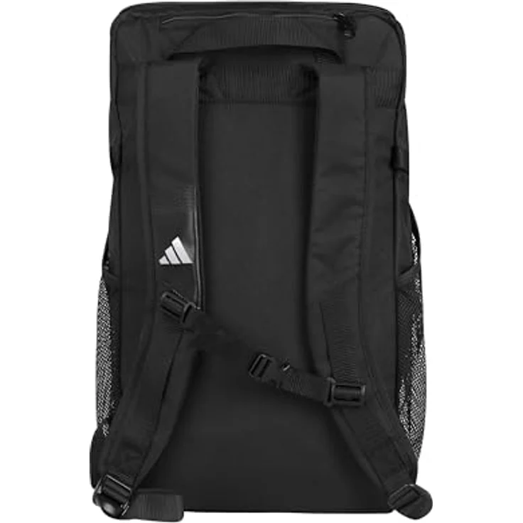 adidas Performance Sportrucksack BackPack Combat Sports, 30L, schwarz/weiß mit Seitentasche für Wasserflaschen und gepolstertem Laptopfach – Bild 4
