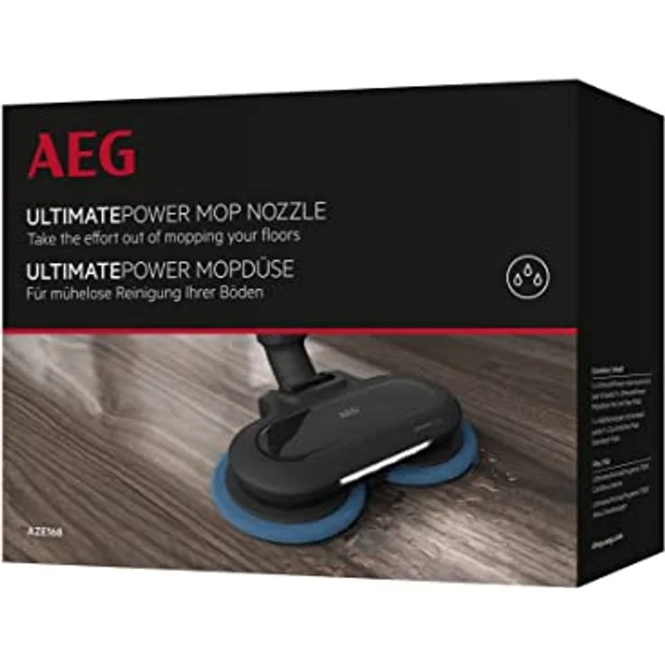 AEG AZE168 UltimatePower Mopdüse für AEG 7000 Akku-Staubsauger / 2 Standard-Pads/Tiefenreinigung/LED-Lichter/effiziente Nass-Reinigung/Wischfunktion/für AEG 7000 Akku-Staubsauger/schwarz – Bild 2