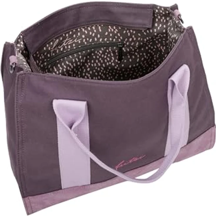 Fritzi aus Preußen Handtasche, Canvas Handtasche 40 cm, Violett, abnehmbarer Schulterriemen zum crossbody Tragen – Bild 6