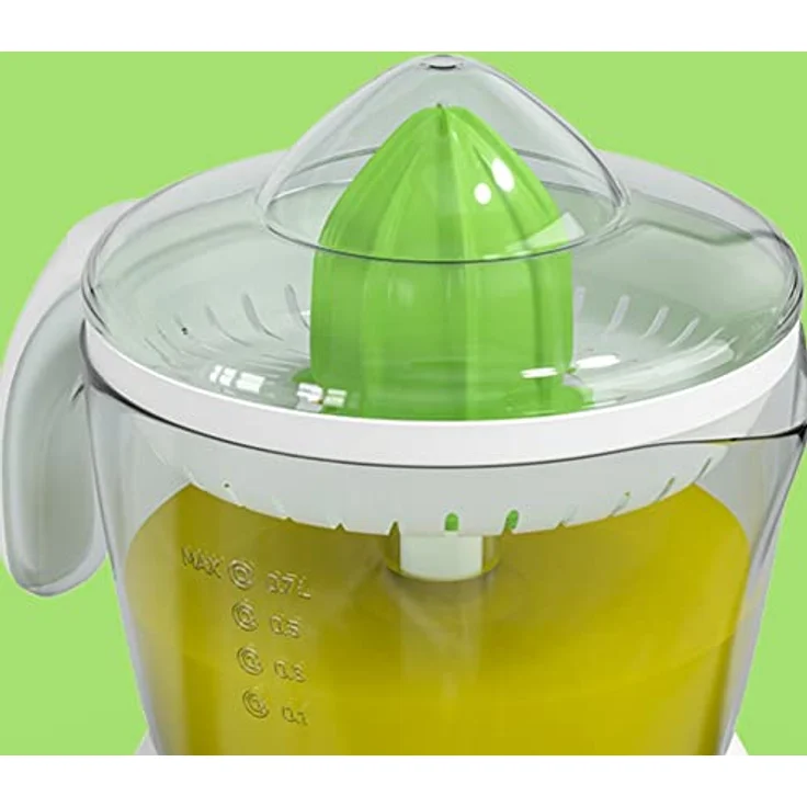 TESLA CJ100WG Zitruspresse, 40 W, 700 ml Fassungsvermögen, 2 Kegel, 2-Wege-Drehung, Schutzhülle, weiß-grün – Bild 2