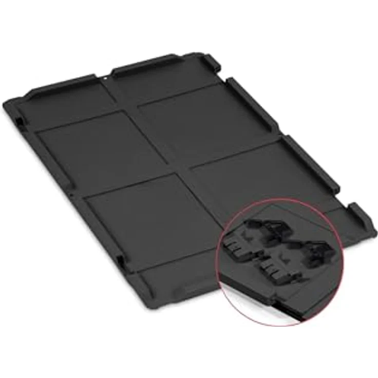 PROREGAL Eurobox NextGen Grip SuperSparSet, 3er Set mit Scharnierdeckel & schwarzen Schiebeschnappverschlüssen, 65L, HxBxT 32x40x60cm, Schwarz, transportabel, robust, umweltfreundlich – Bild 2