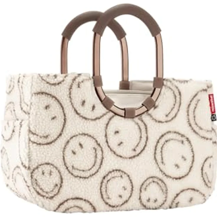 REISENTHEL® Loopshopper M smiley® teddy chocolate, Einkaufsshopper mit herausnehmbarer Innentasche und gepolsterten Tragegriffen, 12 l Volumen – Bild 1