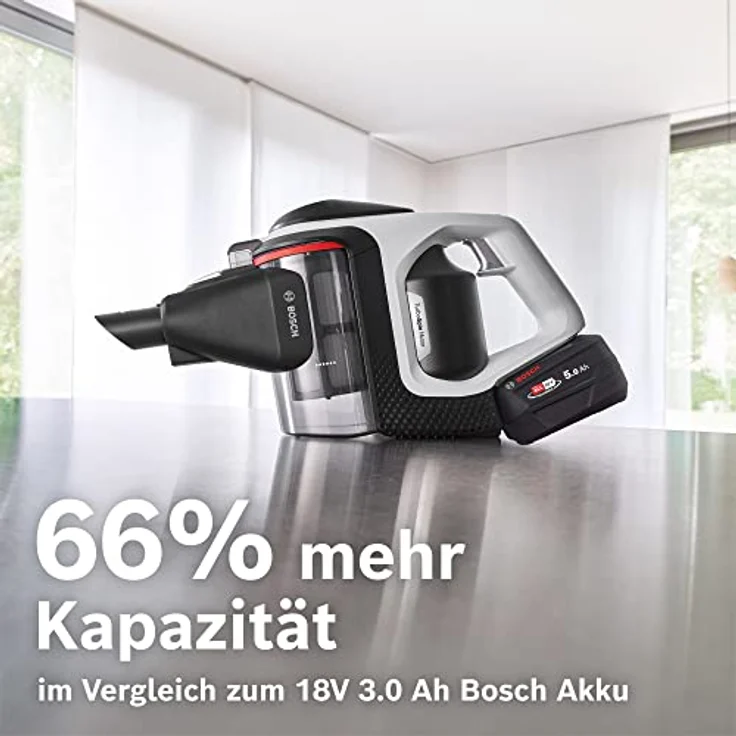 Bosch BHZUB1850 Wechsel-Akku Power for ALL 18V 5.0 Ah, Ersatzakku passt zu allen Bosch Unlimited Staubsaugern – Bild 2