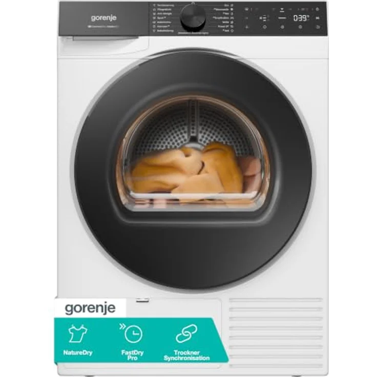 Gorenje D5G69CP, Trockner mit Wärmepumpe, 9kg, 15 Programme, ConnectLife, FastDry Pro, TwinAir, Feuchtesensor, NatureDry, Anti-Allergie, EEK: D – Bild 1