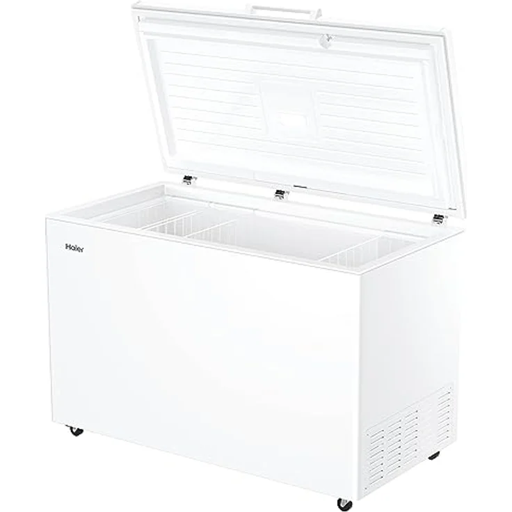 Haier HCE420E Gefriertruhe, 418 Liter, Low Frost, Elektronische Temperatursteuerung, LED-Innenbeleuchtung, Weiß – Bild 3