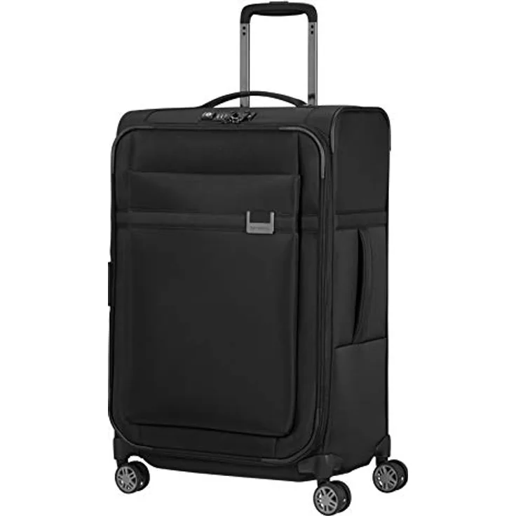 Samsonite Airea - Spinner S (Länge: 35 cm) Erweiterbar Handgepäck, 55 cm, 38/43.5 L, Schwarz (Black)