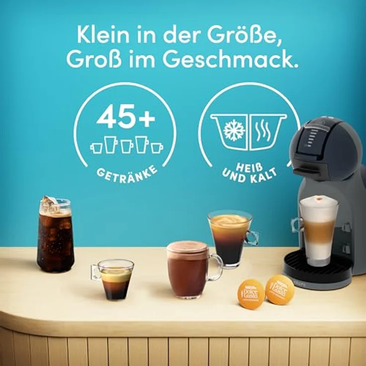 KRUPS NESCAFÉ Dolce Gusto Mini Me 2, Kaffeekapselmaschine mit einstellbarer Temperatur und Menge, über 45 Getränke, kompakt, Cosmic Grey, KP143BF0.26 – Bild 3