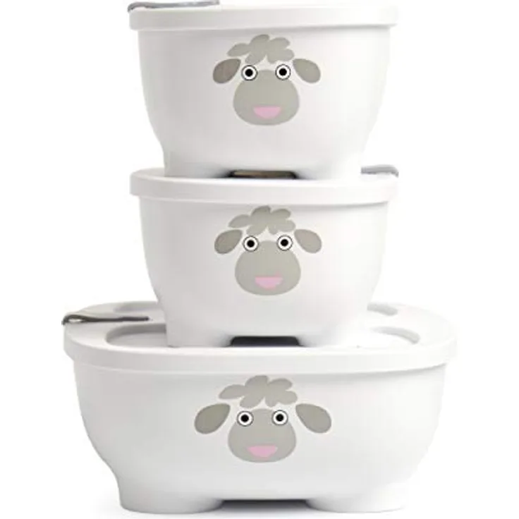 Prince Lionheart 9898 Bentomal Boxes Sheep - Set of 3 Microwave Boxes, weiß, 280 g