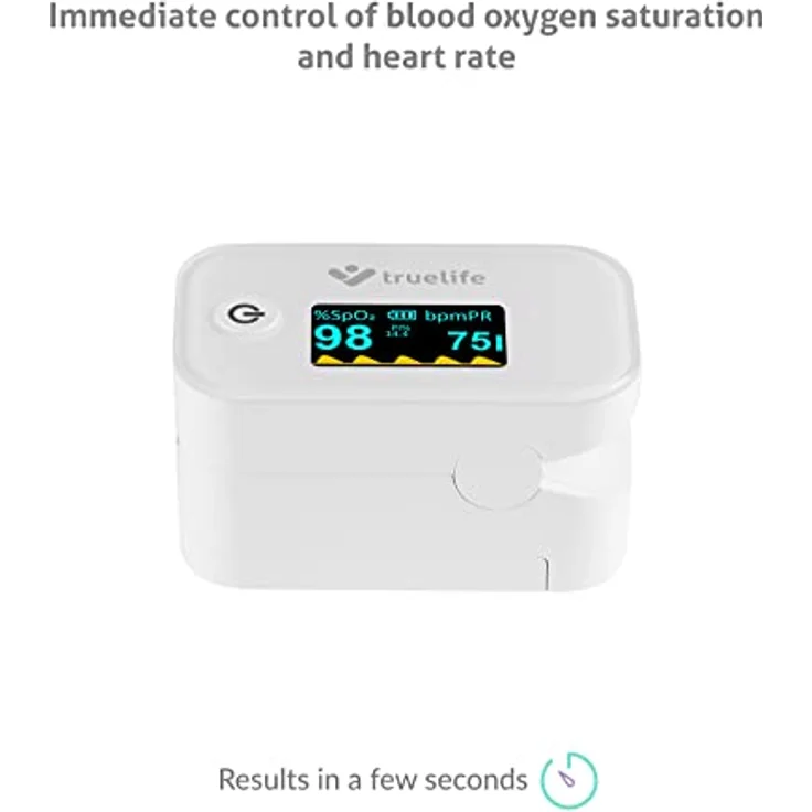 TrueLife Oximeter X3 Pulsoximeter Fingeroximeter, Messung der Sauerstoffsättigung des Hämoglobins, der Herzfrequenz und des Perfusionsindexes, 6 Anzeigemodi, Finger Messgerät mit Pulsmesser – Bild 3