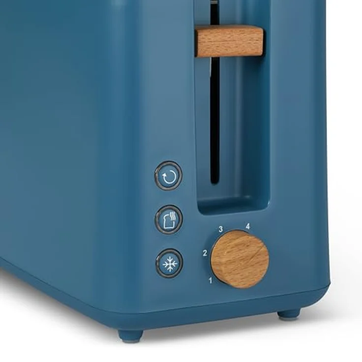 SCHNEIDER Fjord Line Toaster mit 1550 Watt, besonders lange Schlitzen, variable Bräunungssteuerung in 6 Stufen, Auftau-, Aufwärm- und Stop-Funktion, ausziehbare Krümelschublade, petrol blau – Bild 3