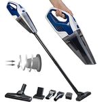 Sichler Haushaltsgeräte Akkusauger BLS-50: 2in1-Akku-Zyklon-Hand- & Bodensauger, Nass & Trocken, HEPA, 7 kPa (Blau)