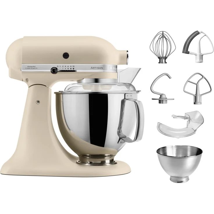 KitchenAid 5KSM175PSEFL Artisan Küchenmaschine mit Direktantrieb, 300W, 4,8 Liter, fresh linen Serie: 5KSM175PS – Bild 2