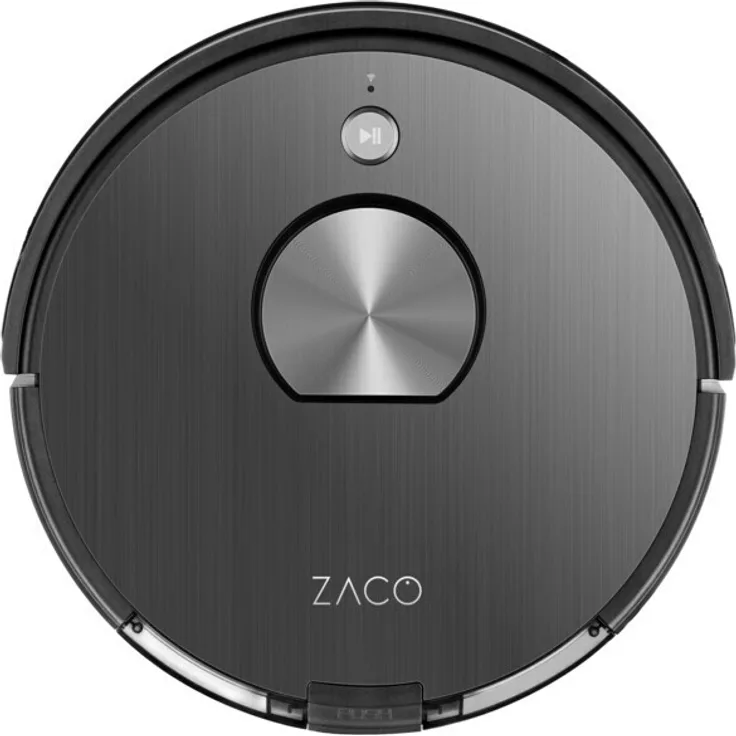 Zaco A10 Saugroboter mit Wischfunktion, 120 min Akkubetrieb, Lasernavigation, vibrierende Wischplatte, Mapping-Funktion, steel anthracite