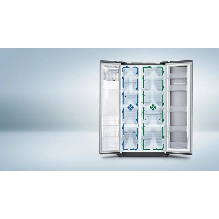 Samsung RS6GA8521B1 EG Side-by-Side-Kühlschrank, freistehend, Premium Black Steel, NoFrost, Wasser- und Eiswürfelspender, Wassertank, Schnellgefrieren, Breite 91.2 cm – Bild 7