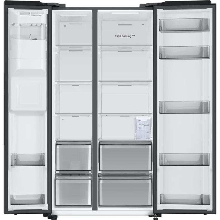 Samsung RS6GA8521B1 EG Side-by-Side-Kühlschrank, freistehend, Premium Black Steel, NoFrost, Wasser- und Eiswürfelspender, Wassertank, Schnellgefrieren, Breite 91.2 cm – Bild 5