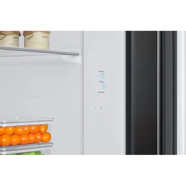 Samsung RS6GA8521B1 EG Side-by-Side-Kühlschrank, freistehend, Premium Black Steel, NoFrost, Wasser- und Eiswürfelspender, Wassertank, Schnellgefrieren, Breite 91.2 cm – Bild 8