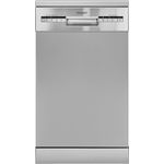 Exquisit GSP9109-030E silber, Geschirrspüler,  E, Geräuschemissionsklasse C, Geräuschemissionen 49 dB(A) re1 pW