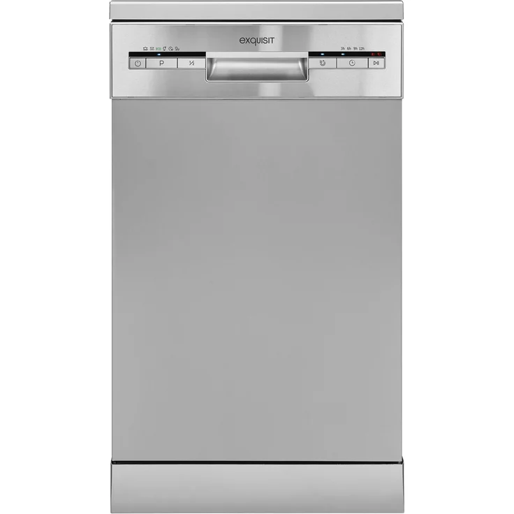Exquisit GSP9109-030E silber, Geschirrspüler,  E, Geräuschemissionsklasse C, Geräuschemissionen 49 dB(A) re1 pW – Bild 1
