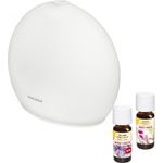 Soehnle 68086 Torino Design Aroma Diffuser, inkl. 2 Duftölen, mit Farbwechselfunktion, weiß