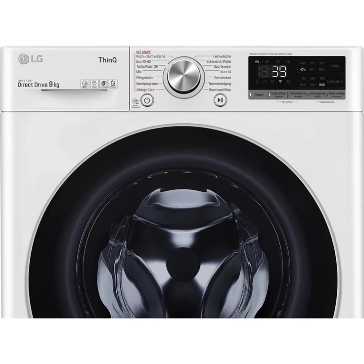 LG F6WV709P1, Frontlader-Waschmaschine, A, Fassungsvermögen 9 kg, Standgerät, Breite 60 cm, Vollwasserschutz, Kindersicherung – Bild 7