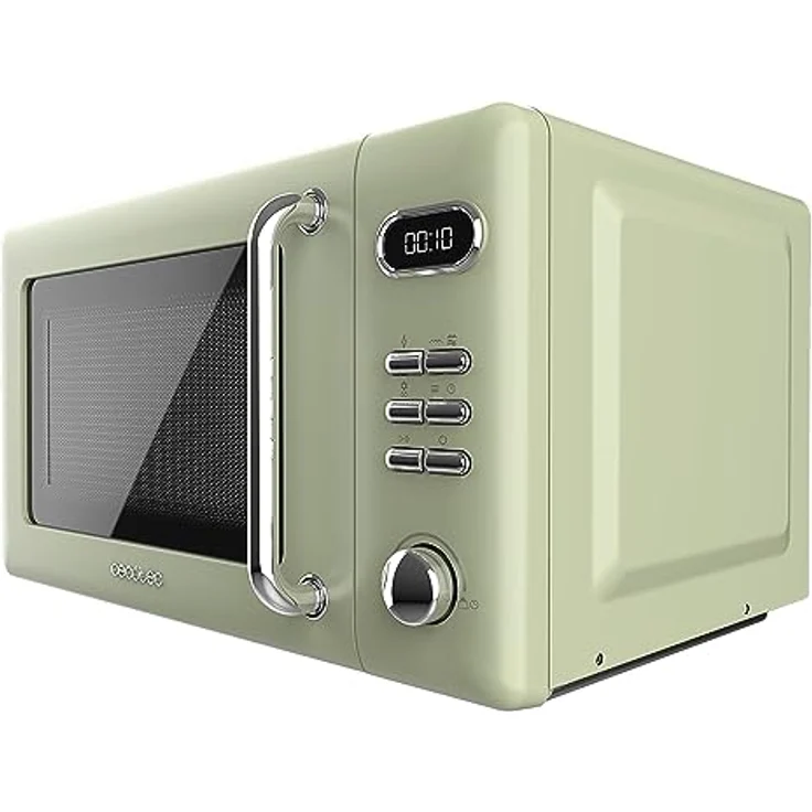 Cecotec Proclean 5110 Retro Green Digitale Mikrowelle mit Grill, 700 W in 5 Stufen, Timer bis 60 Minuten, 8 Programme und Auftaumodus, Vintage-Design in Grün - Preisvergleich – Bild 2