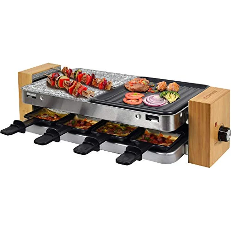 Syntrox Germany Chef-Grill RAC-1500W Lugano Raclette, 1500 Watt - Preisvergleich – Bild 2