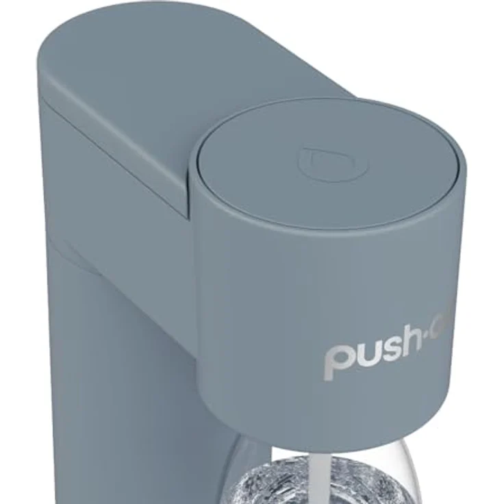 Dafi PushAir Saturator, Wassersprudler mit CO2-Kartusche und 0,7l Flasche aus Stahl, grau – Bild 9