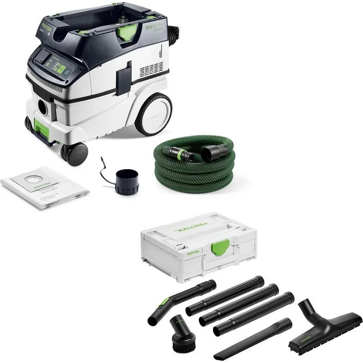 Festool Absaugmobil CTM 26 EI, Nass- und Trockensauger mit Bluetooth-Technologie und Reinigungsset RS-ST D 27/36-Plus