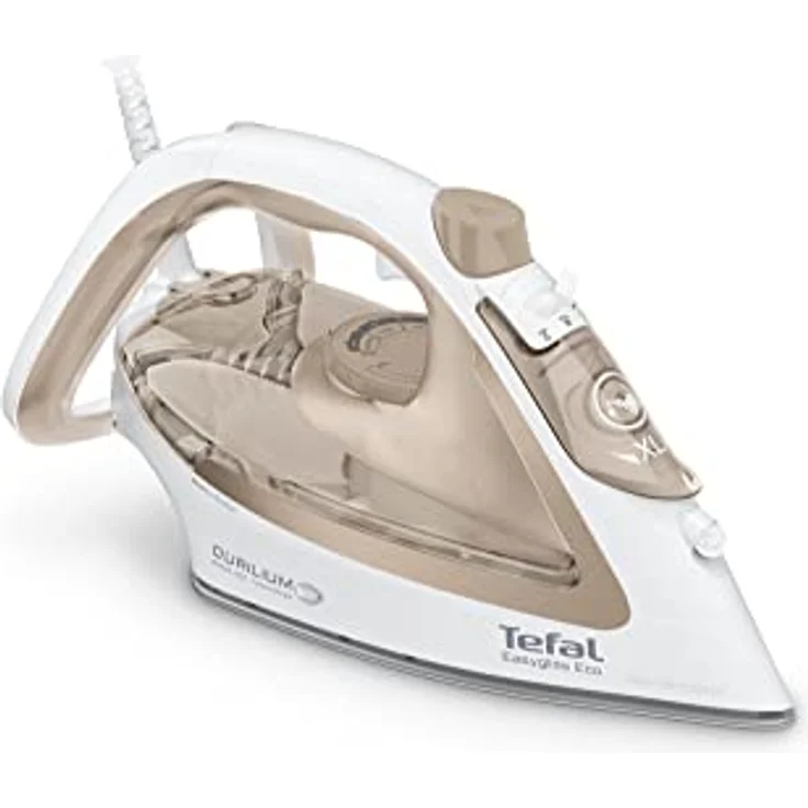 Tefal FV5780 Easygliss Eco Dampfbügeleisen | 2800 Watt | 240 g/Min. Dampfstoß | 50 g/Min. automatischer Dampf | Vertikaldampf | Durilium AirGlide Bügelsohle | 88% recycelbar | Eco-Modus | Mocha/Weiß – Bild 1