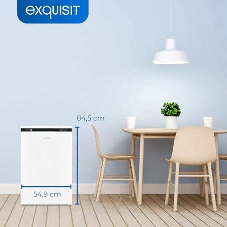 Exquisit Gefrierschrank GS581-051C weiss | Nutzinhalt: 85 L | 4-Sterne-Gefrieren | Türanschlag wechselbar | Standgerät – Bild 4