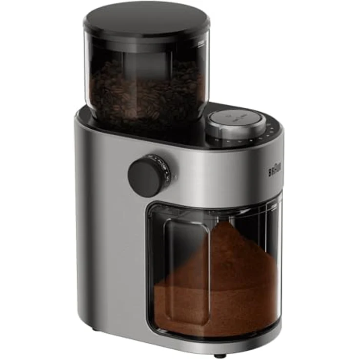 Braun FreshSet KG7070 Kaffeemühle, French Press, Filterkaffee, Espresso, 15 Mahlgrad-Einstellungen, 2-12 Tassen, Für 220g Kaffee – Bild 6