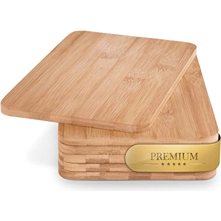 6er-Set Frühstücksbrettchen aus Bambus, 22 x 14 x 0,8 cm – Bild 9
