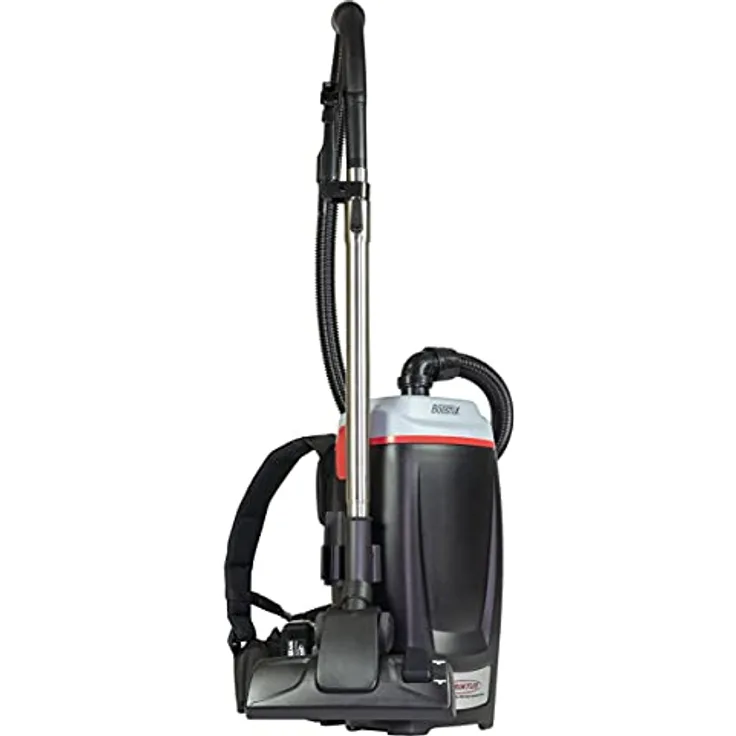 Sprintus 119002, Akku Rucksacksauger, schwarz, rot, grau, 300 W, 6 liters