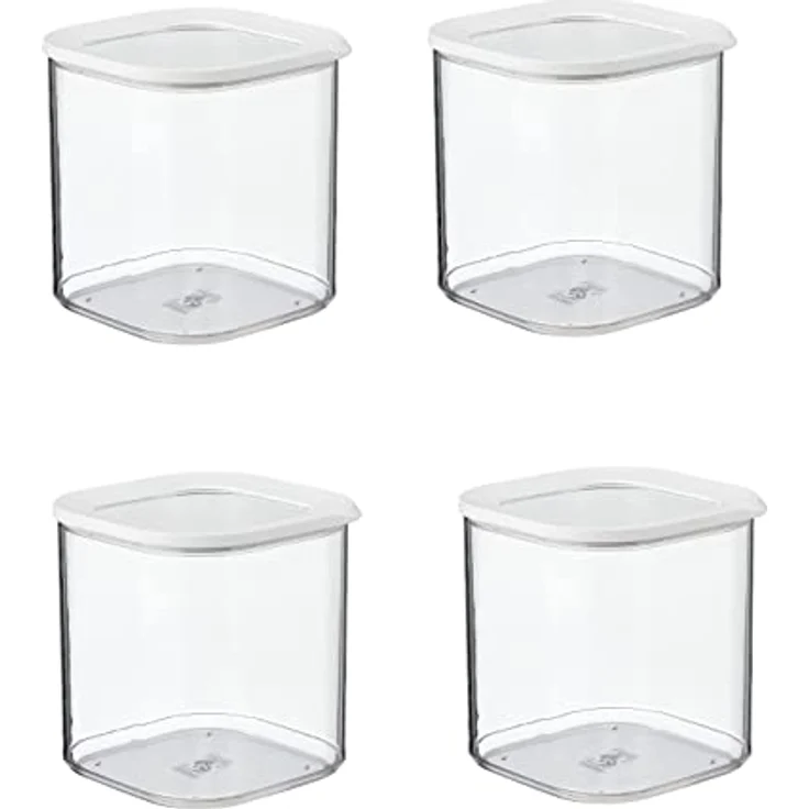Mepal 4-tlg Vorratsdosen Spar-Set Modula 2750 ml Weiß - Luftdicht, stapelbar, ideal für trockene Lebensmittel – Bild 1