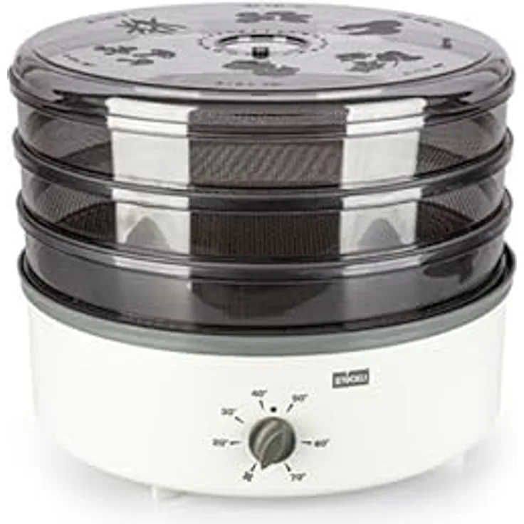 Stöckli 0075.70M Dörrex Dörrautomat, inkl. 3 Metall-Dörrgitter, 540 Watt, weiß grau