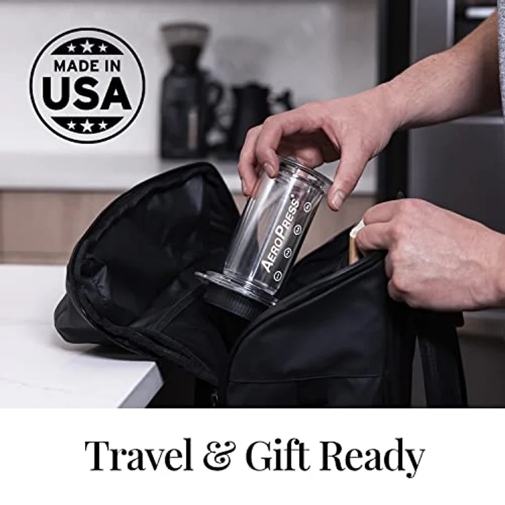 Aeropress Klare Kaffeepresse - 3 in 1 Brühmethode kombiniert French Press, Pourover, Espresso - Vollmundiger Kaffee ohne Körnung oder Bitterkeit - Kleine tragbare Kaffeemaschine für Camping & Reisen – Bild 5