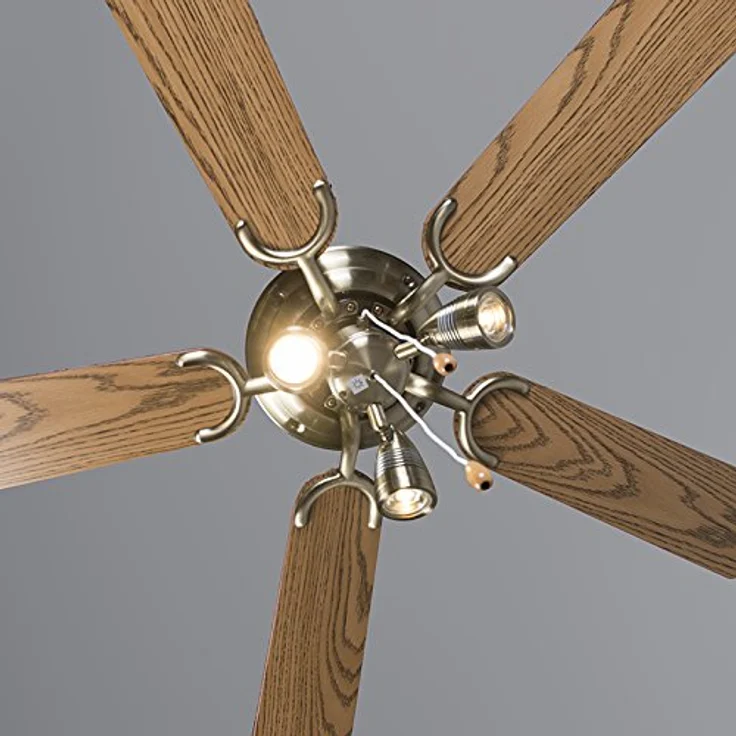 Qazqa - Modern Deckenventilator mit beleuchtung Bronze - Mistral 42 I Wohnzimmer I Schlafzimmer - Stahl Rund - LED geeignet GU10 – Bild 8