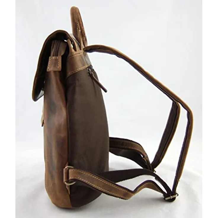 Greenburry Vintage City Rucksack, Leder 35 cm, braun, 100% Leder, 28 cm x 9 cm x 35 cm – Bild 5
