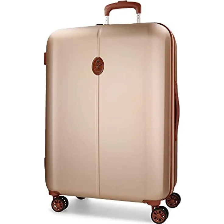 EL Potra Ocuri mittelgroßer Koffer, Beige, 49 x 70 x 28 cm, starrer ABS-Verschluss, 81 l, 4,14 kg, 4 Räder, Beige, Mittelgroßer Koffer